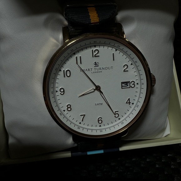 Men’s Smart Turnout London Watch Wristwatch w/ Box & Papers Water Resistant 5ATM - Picture 6 of 12